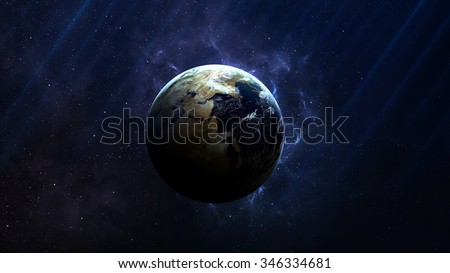 Earth - High resolution best quality solar system planet. All the planets available. This image elements furnished by NASA.