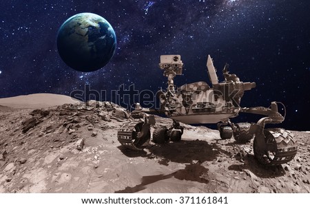 Mars rover. Elements of this image furnished by NASA