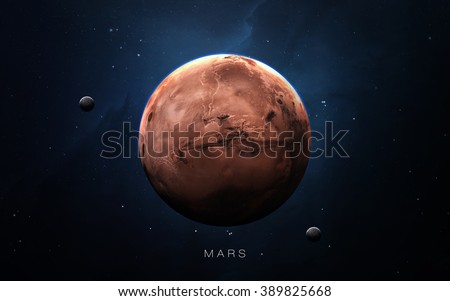 Mars - High resolution 3D images presents planets of the solar system. This image elements furnished by NASA.