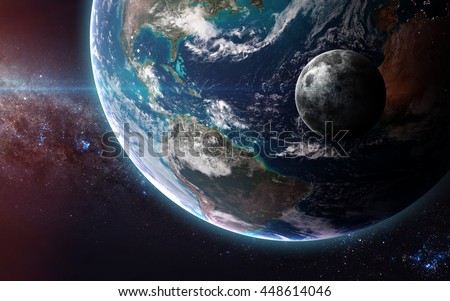 The Earth from space showing all they beauty. Extremely detailed image, including elements furnished by NASA. a