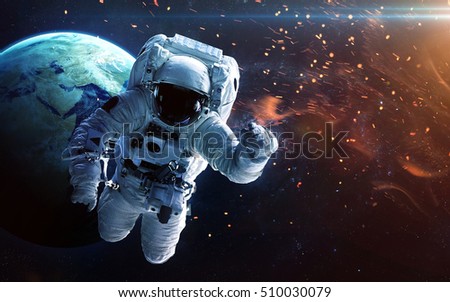 Deep space art. Nebulas, planets galaxies and stars in beautiful composition. Awesome for wallpaper and print. Elements of this image furnished by NASA
