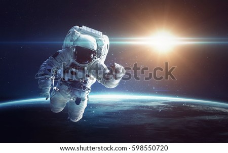 Blue planet Earth. Illustration of homeworld, ecology and science. Elements furnished by NASA