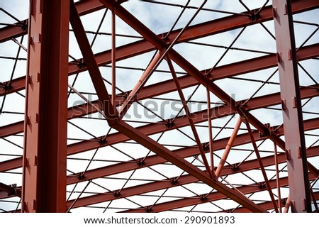 Industrial architecture shot with a metal structure