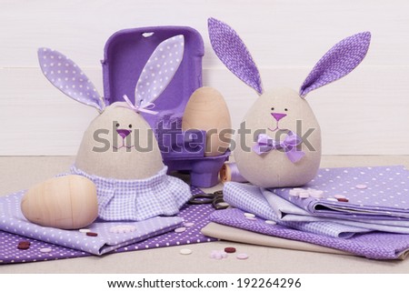 Handmade Easter Bunny Soft Toys.