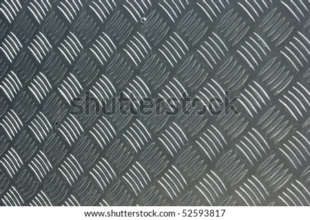 Closeup of a sheet of aluminium checker plate.