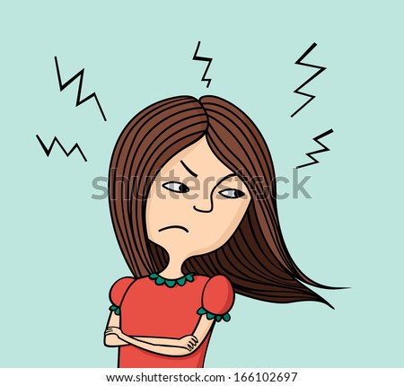 Illustration Of Angry Girl