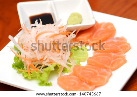 Delicious Japanese fresh raw seafood-Swordfish Sashimi