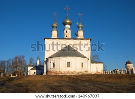 The Church of the Apostles Peter and Paul in Pokrovsky Monastery ancient town of Suzdal