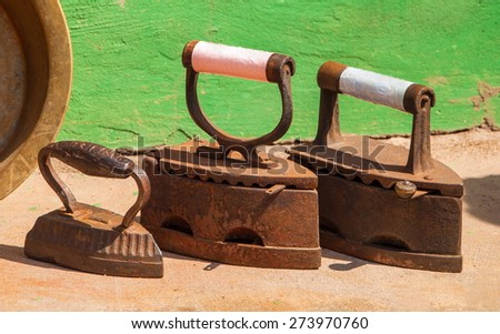 Antique cast iron irons