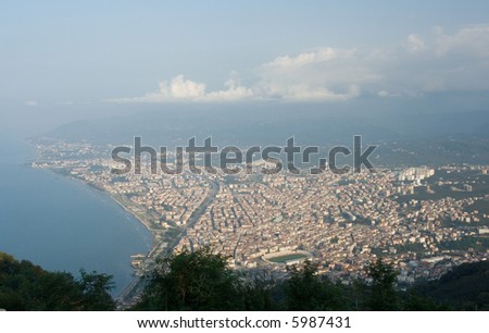 View from above, Ordu city, Black Sea, Turkey