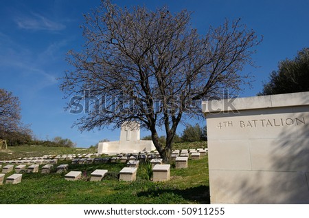 The 4th Battalion Australian Military Ground Cemetery in Gallipoli, Turkey