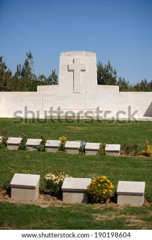 Baby 700 military cemetery in Gallipoli, Turkey