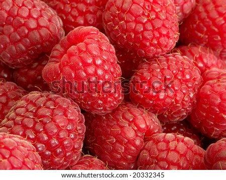 Close-up raspberries. It is possible to use the background.