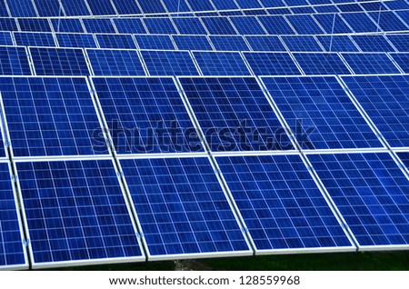 solar park blue electric energy