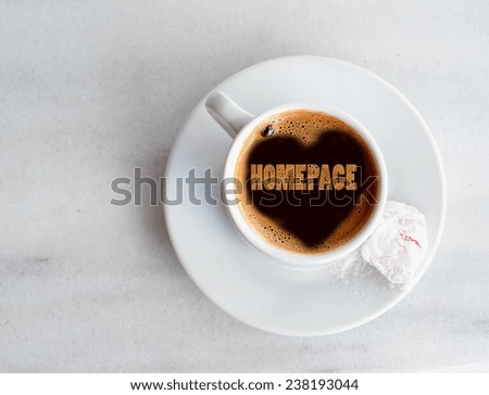 homepage social media - web design - coffee cafe - heart