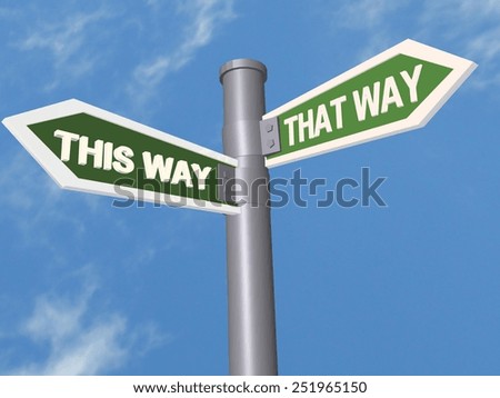 this way that way road sign
