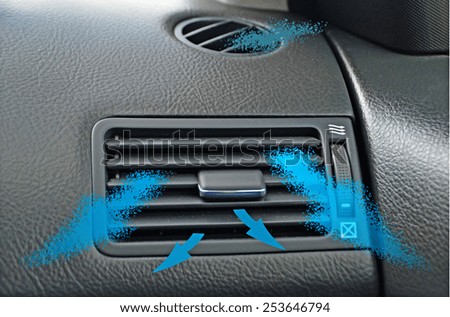 air conductor   car - air condition - blue arrows - climate