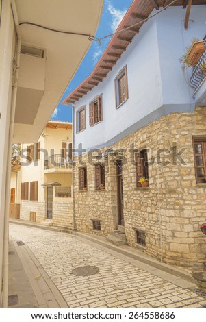Ioannina, street  inside castle, traditional architecture