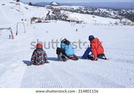 ski snow board children - winter sports