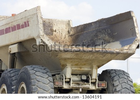 The bed of a heavy duty dump truck