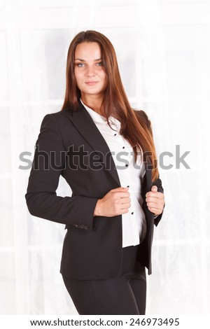 Modern business woman working in bright office. Assistant Manager. Very good  indication of income and development. Female student. It shows that she likes to go to university. Woman office employee.