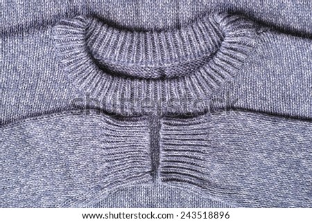 Grey knitted sweater