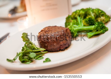 beef steak fillet with broccoli