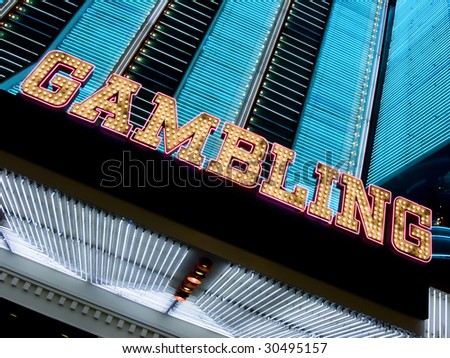 neon casino marquee with gambling sign