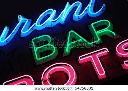 neon bar sign