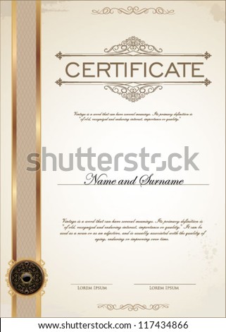 Certificate template Certificate template