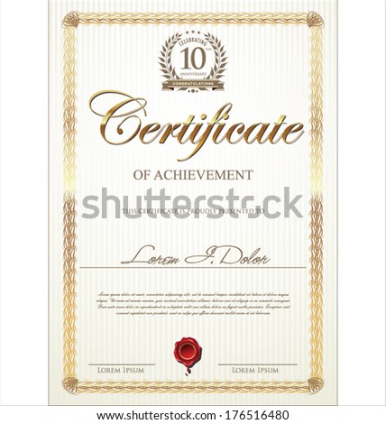 Certificate template Certificate template