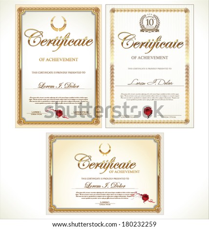 Golden certificate template Golden certificate template