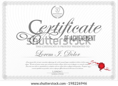 Certificate template Certificate template