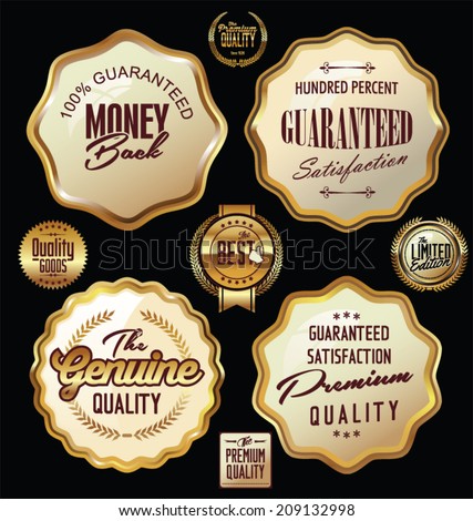 Set of premium quality labels collection Set of premium quality labels collection