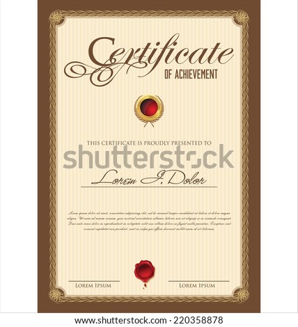 Certificate template Certificate template