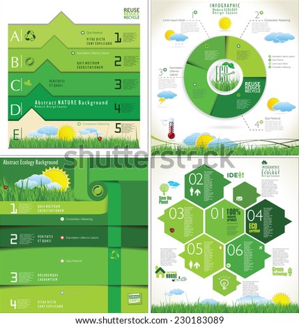 Modern ecology infographic Design Layout Modern ecology infographic Design Layout