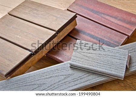 Wood samples for a terrace