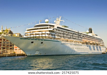 Istanbul, cruise ship on the Bosphorus, Turkey