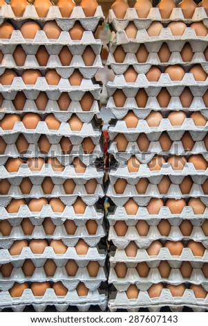 Abstract stack of eggs background