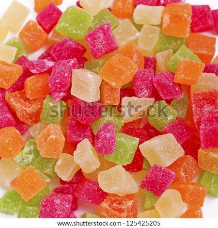 colorful fruit candy of  all sorts