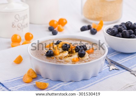 Healthy gluten free porridge for breakfast