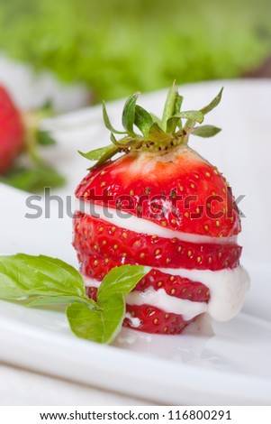 strawberry stuffed with cream