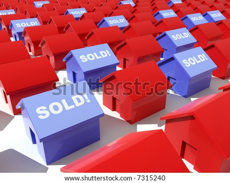 hi res rendering, red and blue with sold write