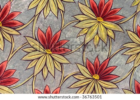detail of classic floral pattern photo background