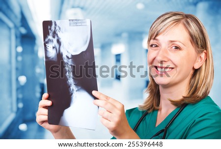 portrait of doctor  woman crossed arms