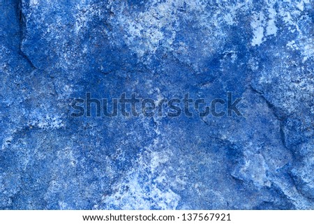 Abstract Stone In Blue/ Close Up/ Rough Texture/ Focus On The Center Of Pic
