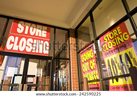 Abstract Shot Of Store Closing