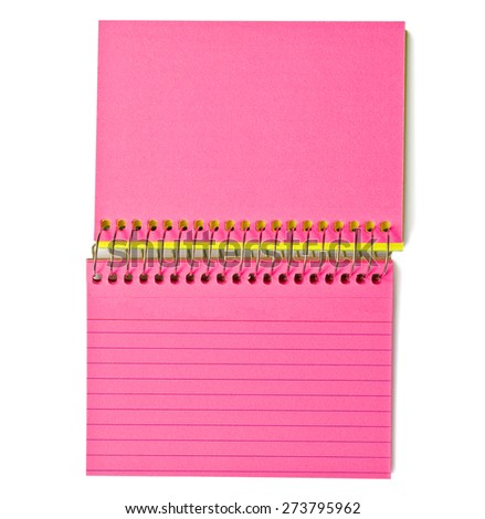 Brightly Colored Pink Blank Ruled Note Cards/ Spiral Bound Pink Ruled Note Cards