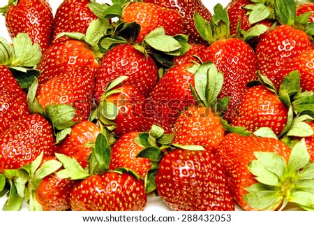 Fresh strawberry background Brightly Lit