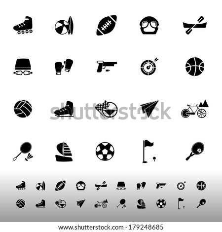 Extreme sport icons on white background, stock vector